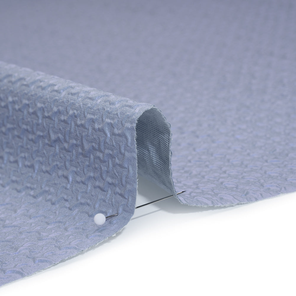 Puckered Novelty Jacketing - Sky Blue Abstract - Edana Collection Full