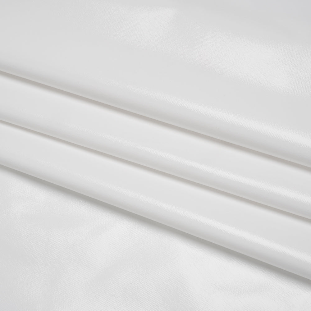 Knit Faux Leather with PET Anodized Aluminum Film - White - Elizabeth Collection Detail