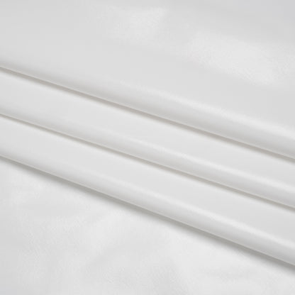 Knit Faux Leather with PET Anodized Aluminum Film - White - Elizabeth Collection Detail