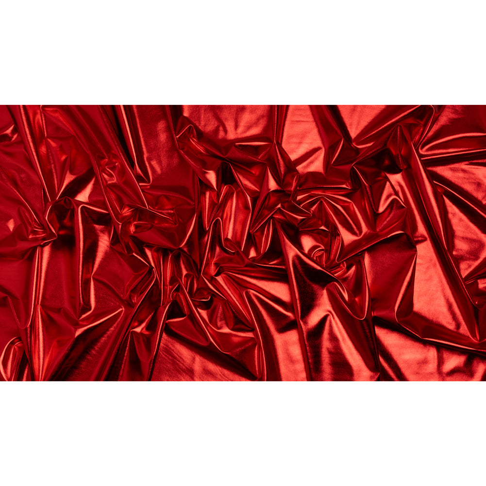 Knit Faux Leather with PET Anodized Aluminum Film - Red - Elizabeth Collection - Full - Image 5 of 6