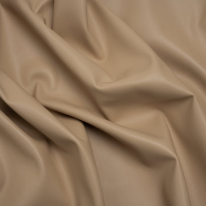 Stretch Faux Leather with Suede-Like Brushed Backing - Beige - Jodi Collection