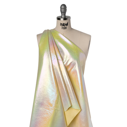 Crinkled Metallic Faux Leather - Pastel Rainbow Ombre - Adriana Collection