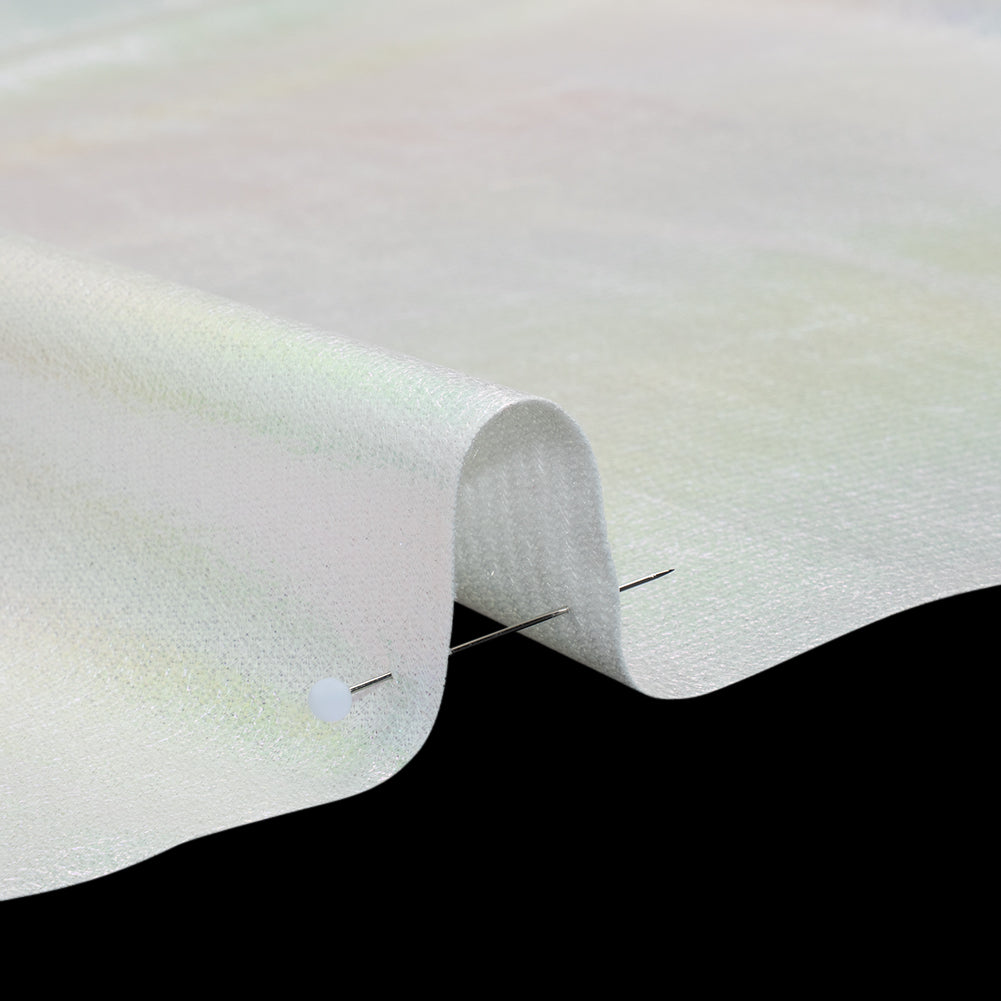 Crinkled Metallic Faux Leather - Pale Yellow and Blue Ombre - Adriana Collection - Full - Image 4 of 6