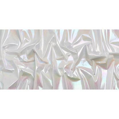 Crinkled Metallic Faux Leather - Pale Yellow and Blue Ombre - Adriana Collection