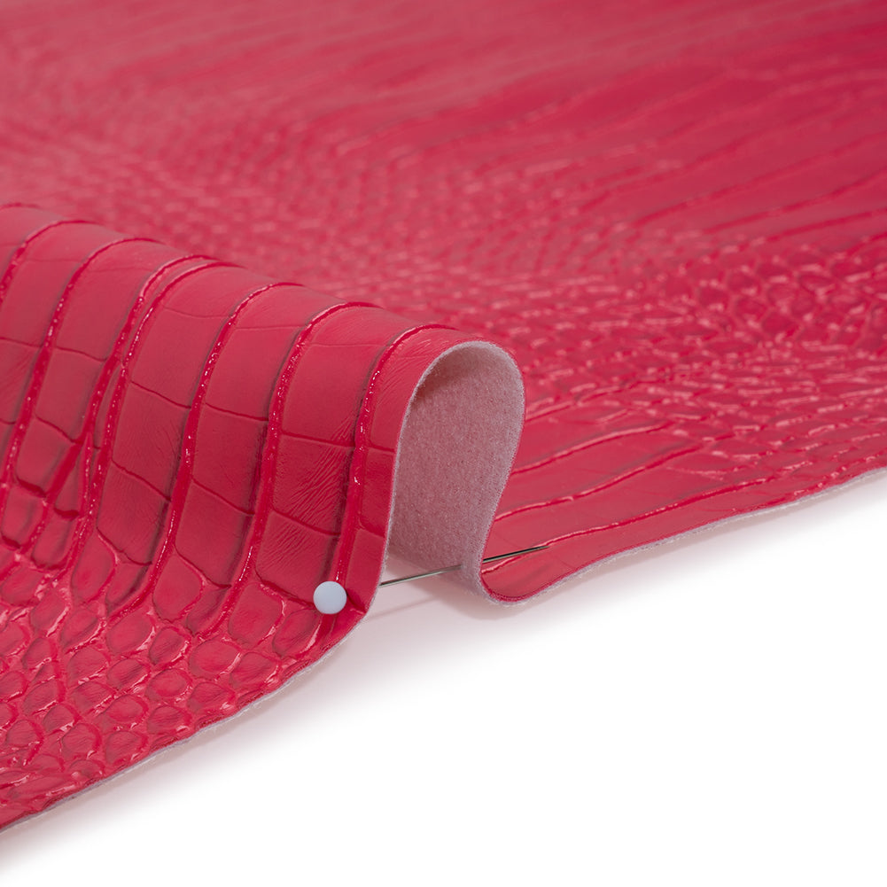 Crocodile Faux Leather Vinyl - Hot Pink - Kristin Collection - Full