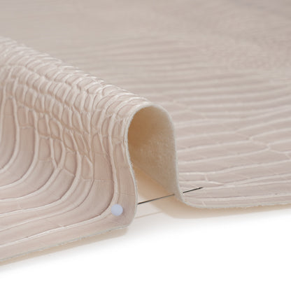 Crocodile Faux Leather Vinyl - Eggshell - Kristin Collection
