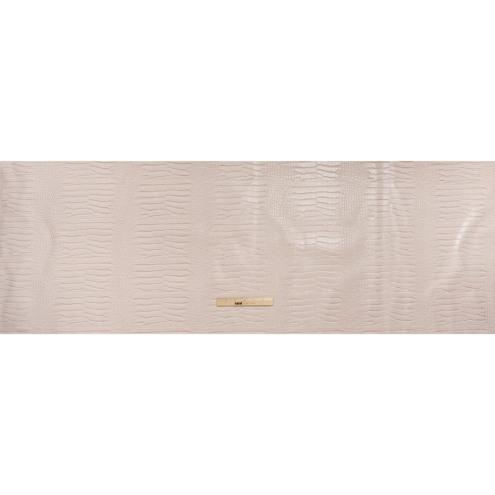 Crocodile Faux Leather Vinyl - Eggshell - Kristin Collection - Full - Image 5 of 6