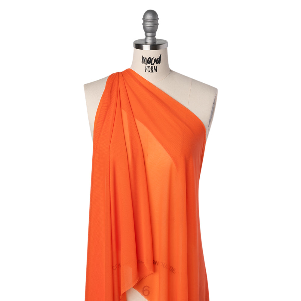 Nylon Stretch Mesh - Orange - Bernetta Collection - Folded