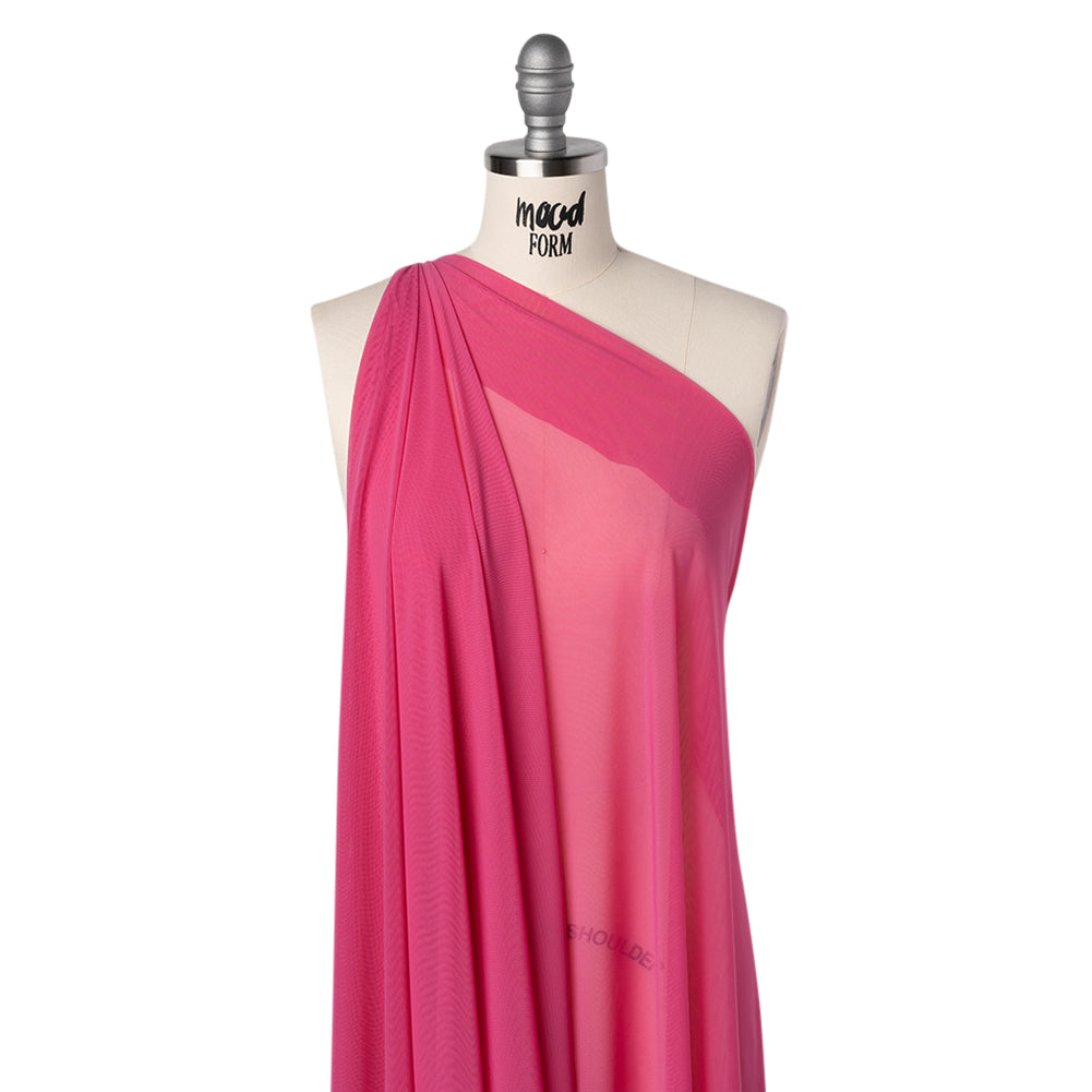 Nylon Stretch Mesh - Magenta - Bernetta Collection Folded