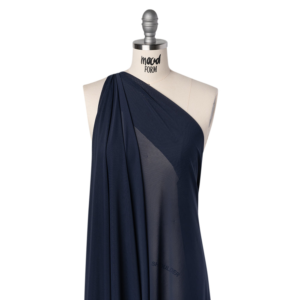Nylon Stretch Mesh - Navy - Bernetta Collection - Folded