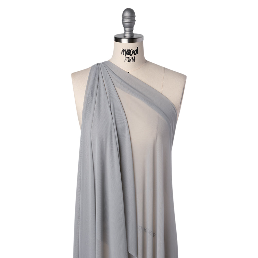 Nylon Stretch Mesh - Silver - Bernetta Collection - Folded