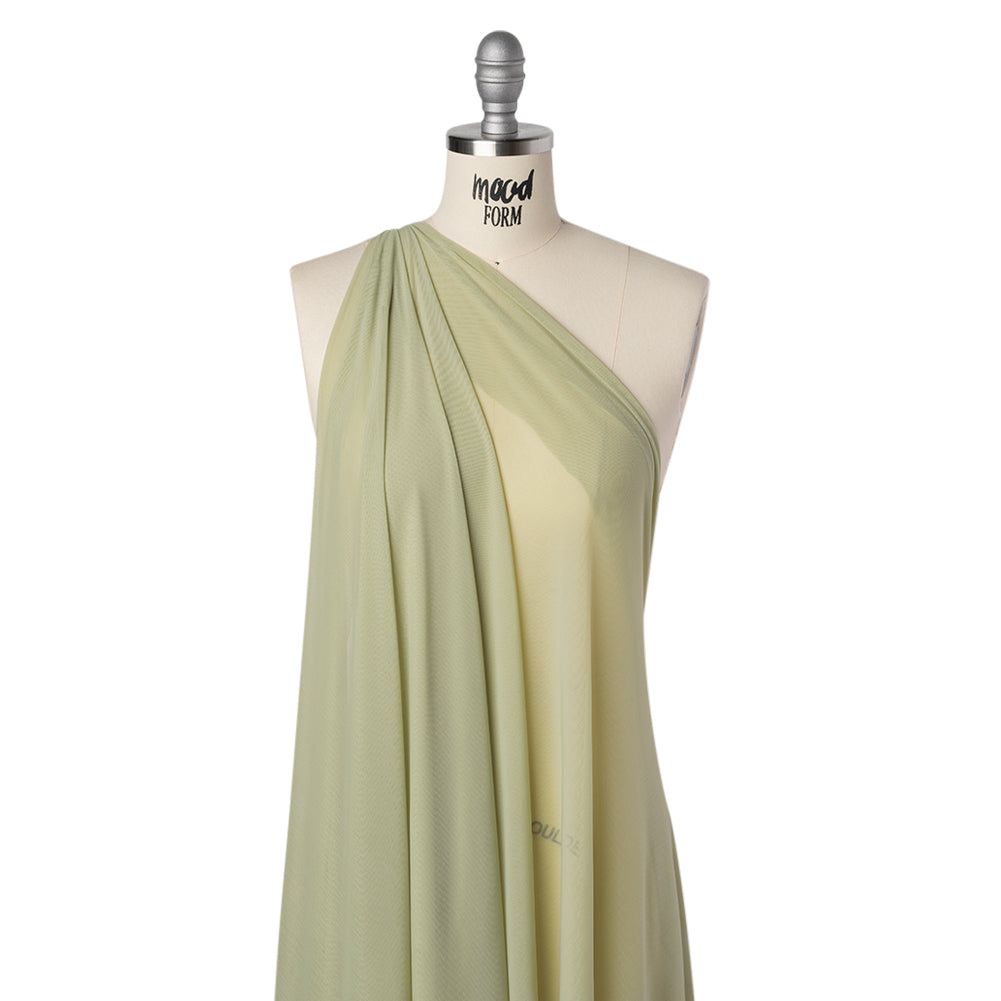 Nylon Stretch Mesh - Sage - Bernetta Collection Folded