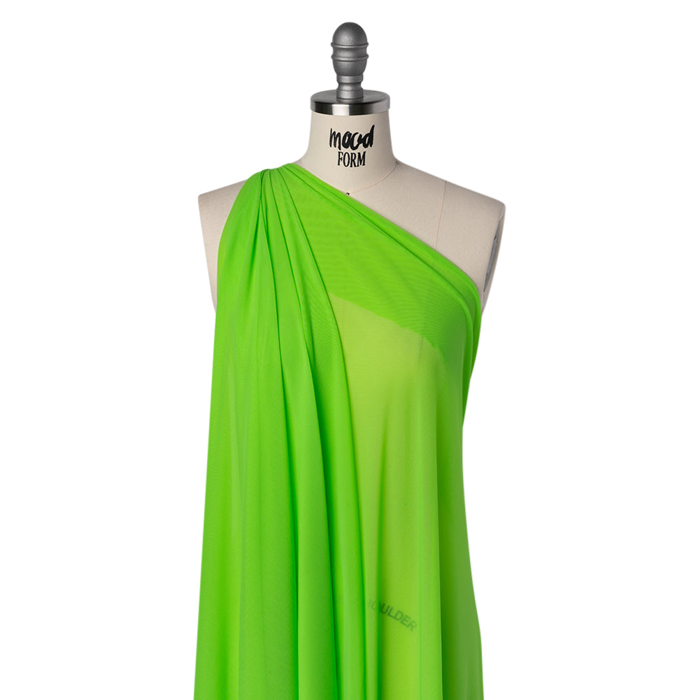 Nylon Stretch Mesh - Hi Vis Green - Bernetta Collection - Folded