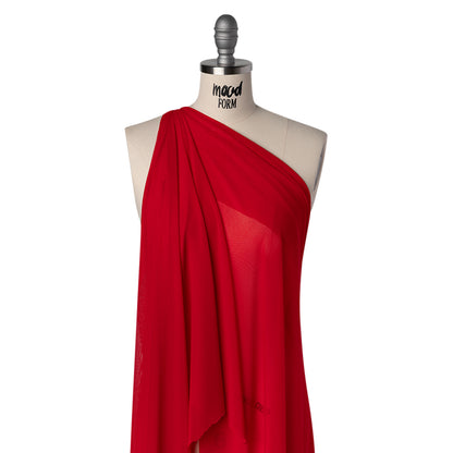 Nylon Stretch Mesh - Red - Bernetta Collection Folded