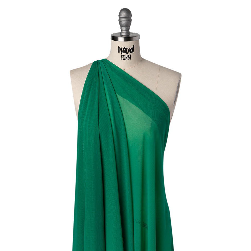 Nylon Stretch Mesh - Kelly Green - Bernetta Collection - Folded