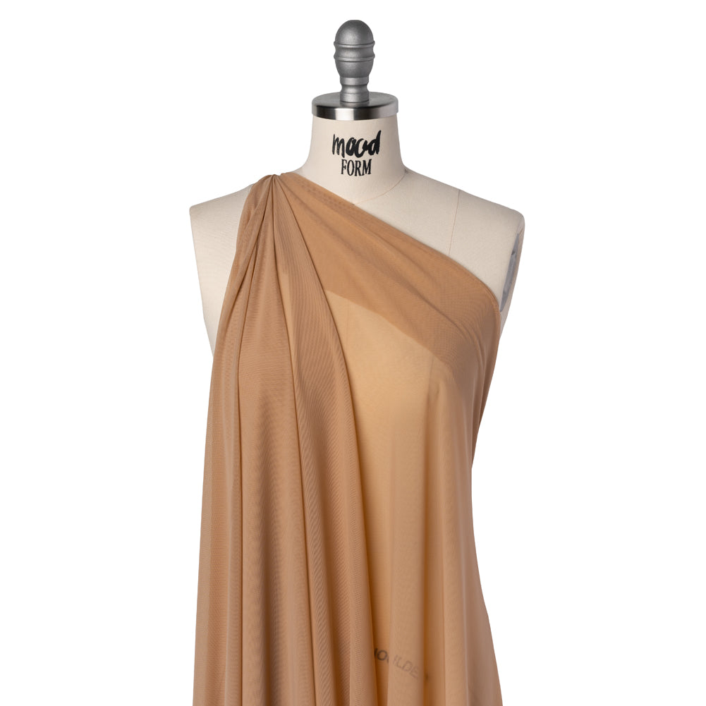 Nylon Stretch Mesh - Beige - Bernetta Collection - Folded