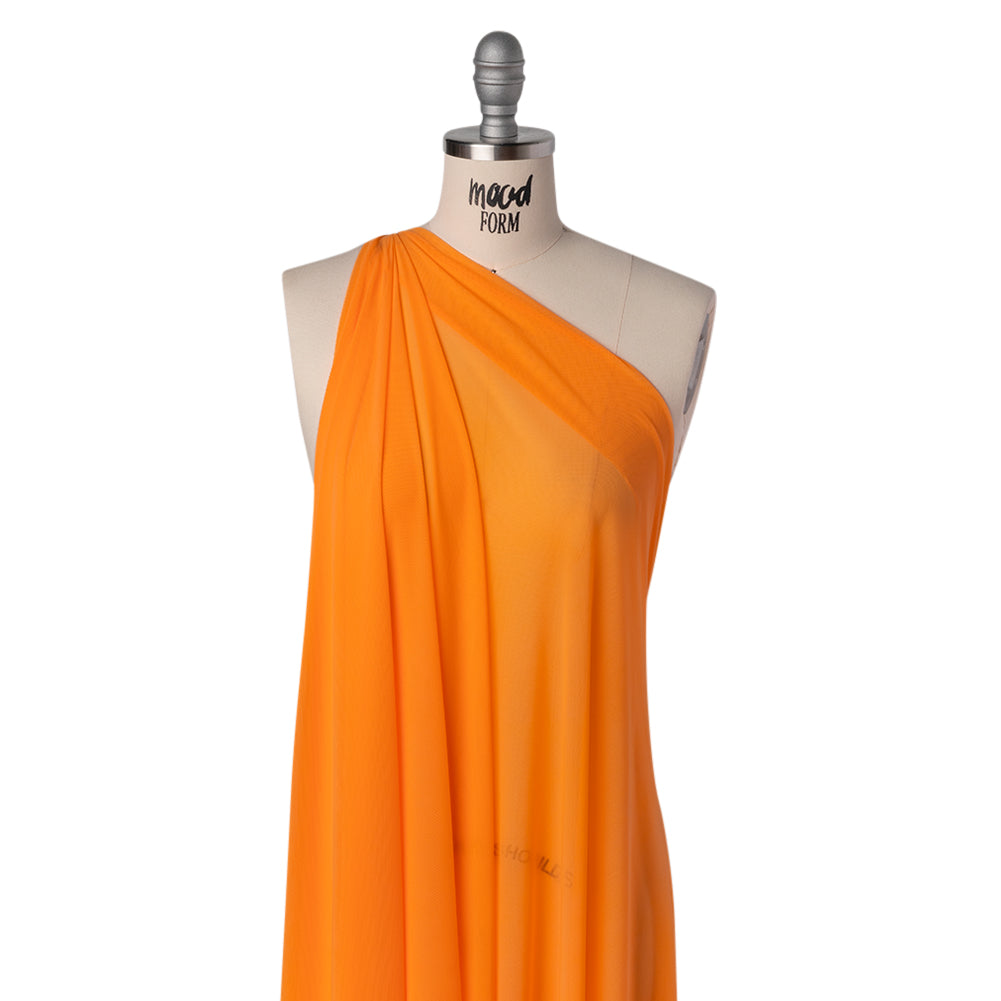 Nylon Stretch Mesh - Hi Vis Orange - Bernetta Collection - Folded