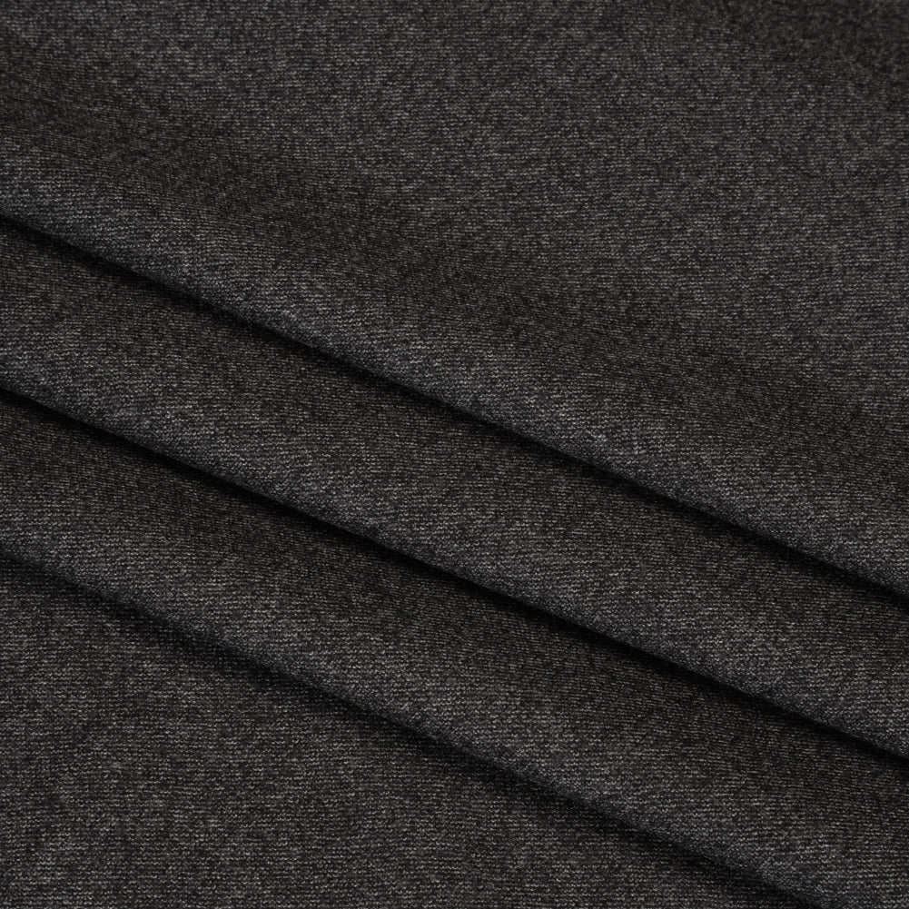 Super 130s Wool Suiting Made in Italy - Heathered Charcoal - Deadstock - Folded