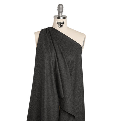 Super 130s Wool Suiting Made in Italy - Heathered Charcoal - Deadstock