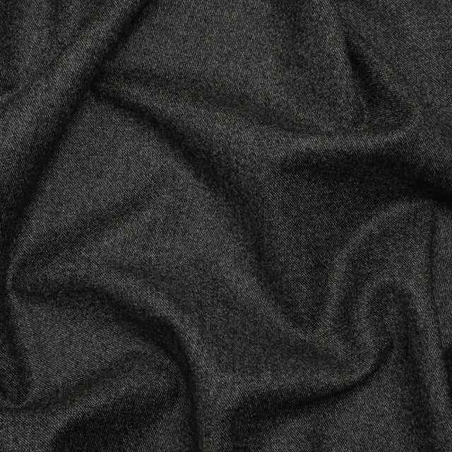 Super 130s Wool Suiting Made in Italy - Heathered Charcoal - Deadstock