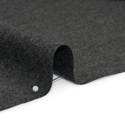Ultra Soft Brushed Silk and Wool Suiting Made in Italy - Heathered Gray - Deadstock