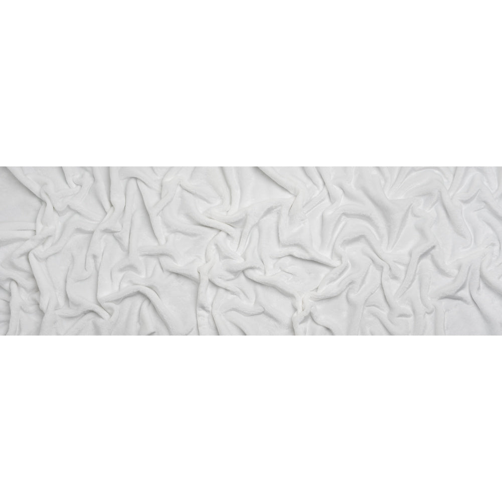 Double Faced Minky Fleece - White - Avery Collection - Full