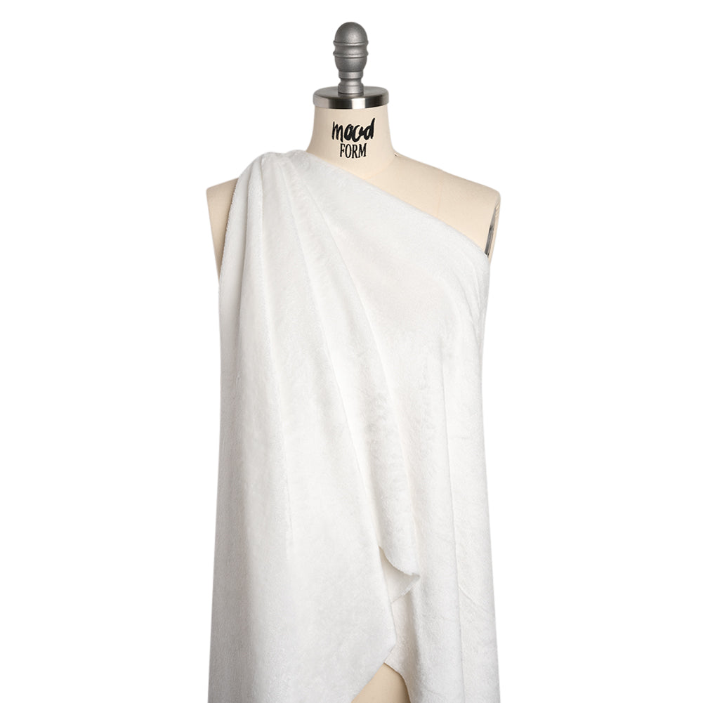 Double Faced Minky Fleece - White - Avery Collection - Drape