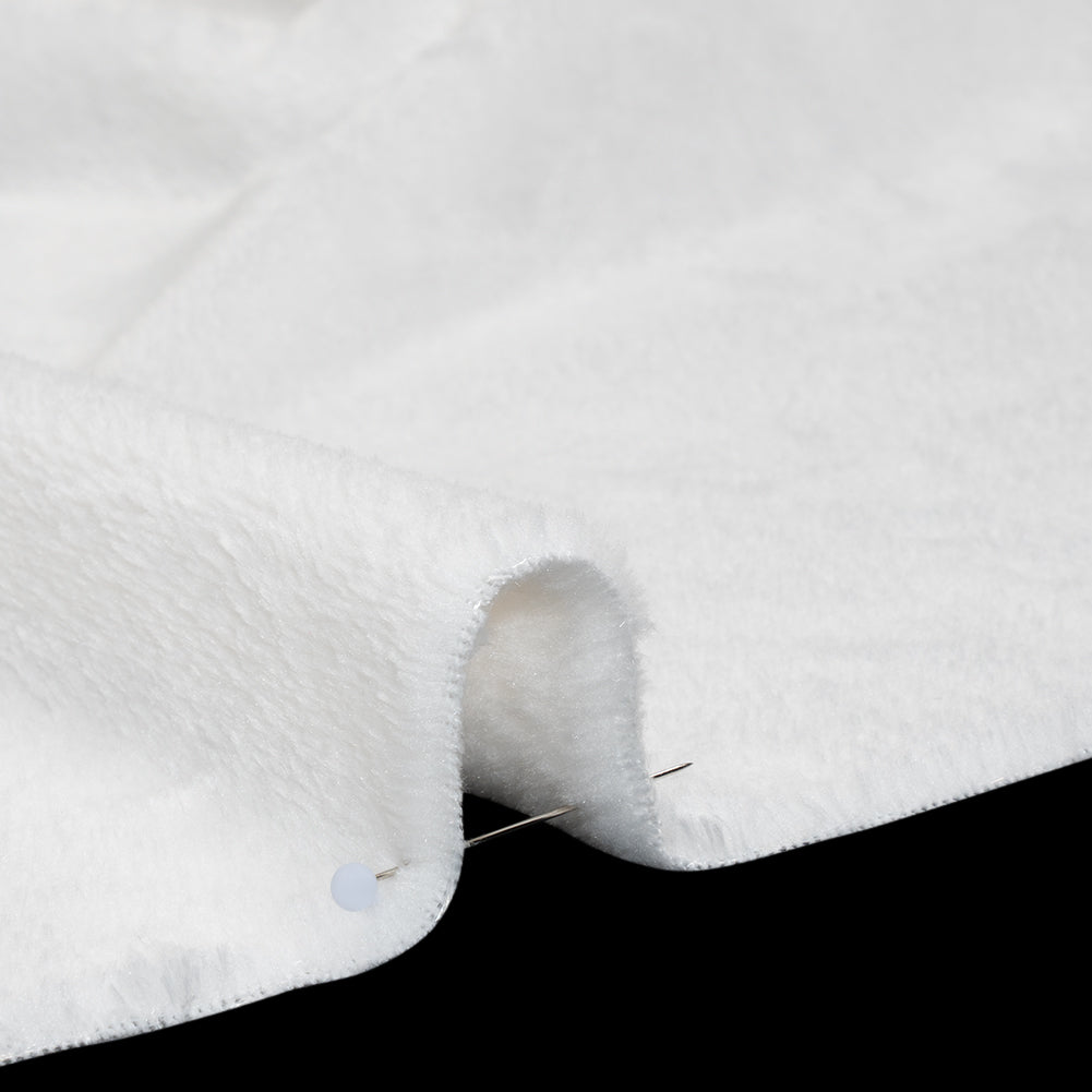 Double Faced Minky Fleece - Ivory - Avery Collection - Detail