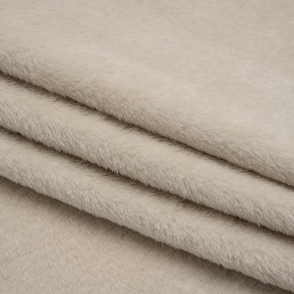 Double Faced Minky Fleece - Eggshell - Avery Collection