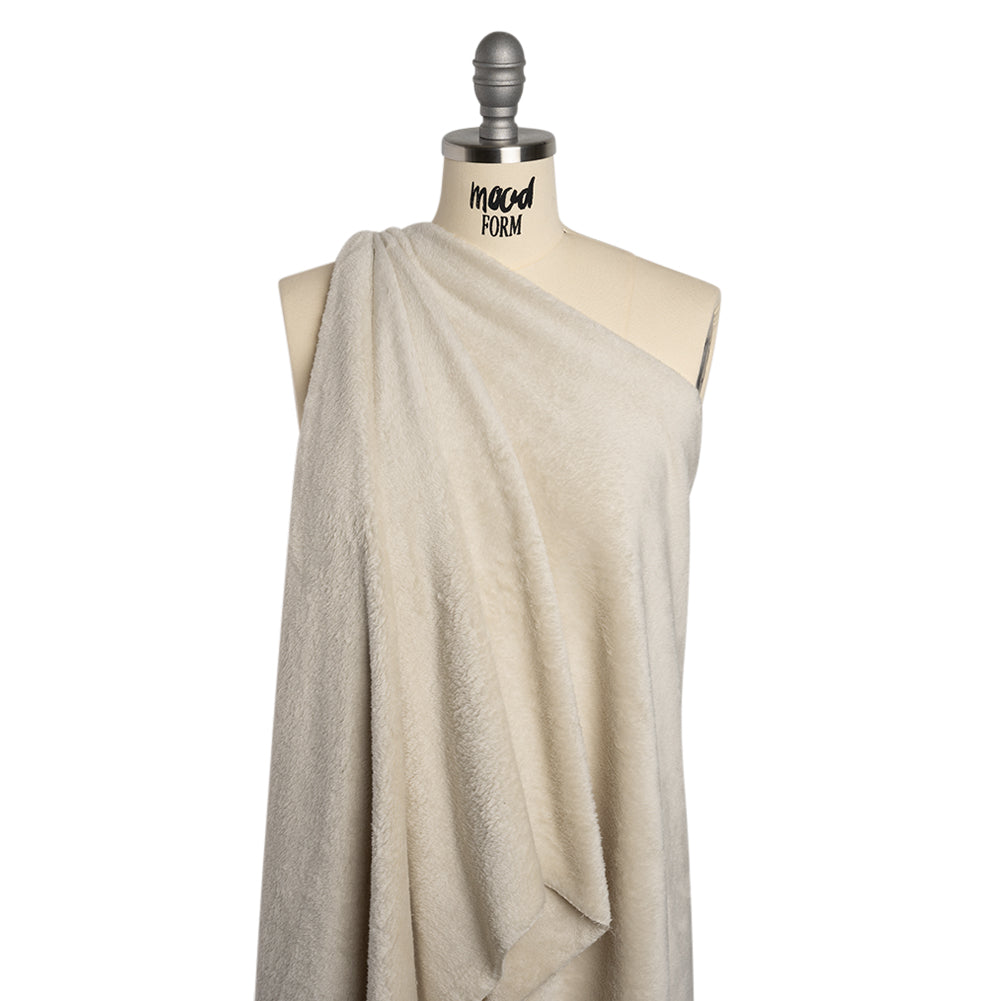 Double Faced Minky Fleece - Eggshell - Avery Collection - Drape