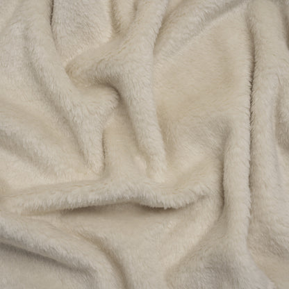 Double Faced Minky Fleece - Eggshell - Avery Collection