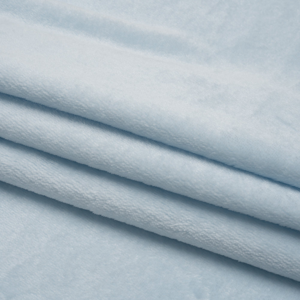 Double Faced Minky Fleece - Pale Blue - Avery Collection - Folded