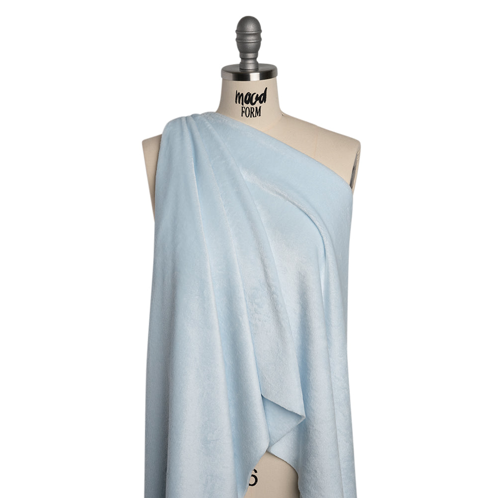 Double Faced Minky Fleece - Pale Blue - Avery Collection - Drape