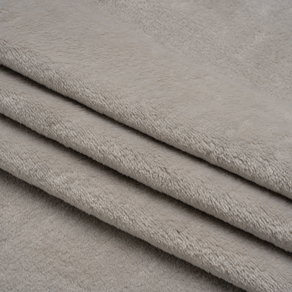 Double Faced Minky Fleece - Platinum - Avery Collection - Folded