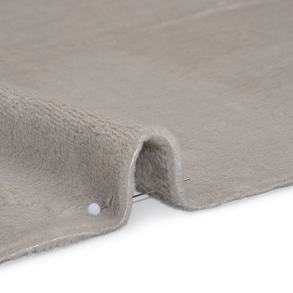 Double Faced Minky Fleece - Platinum - Avery Collection - Detail