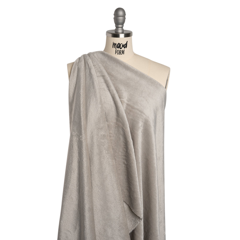 Double Faced Minky Fleece - Platinum - Avery Collection - Drape