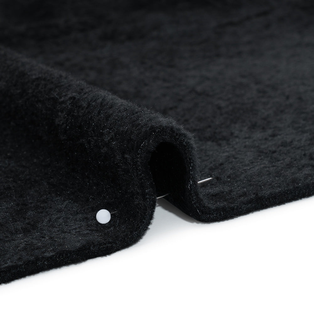 Double Faced Minky Fleece - Black - Avery Collection - Detail