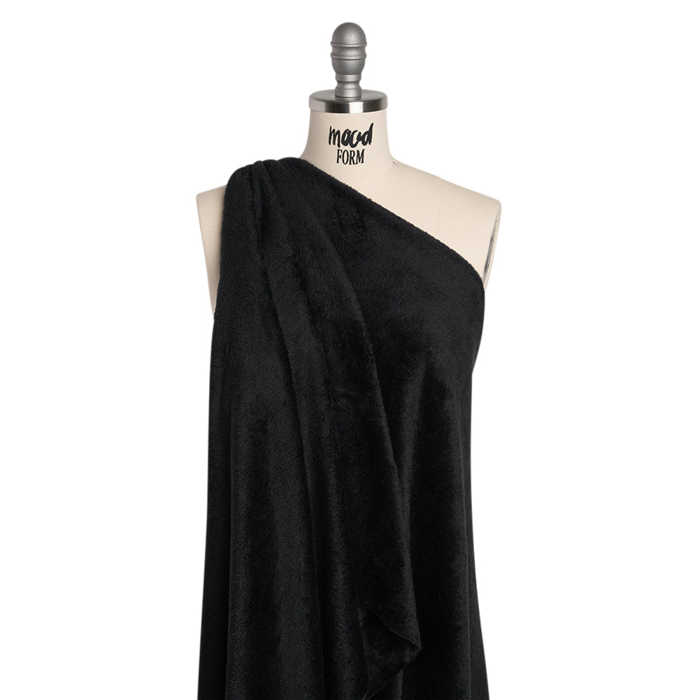 Double Faced Minky Fleece - Black - Avery Collection - Drape