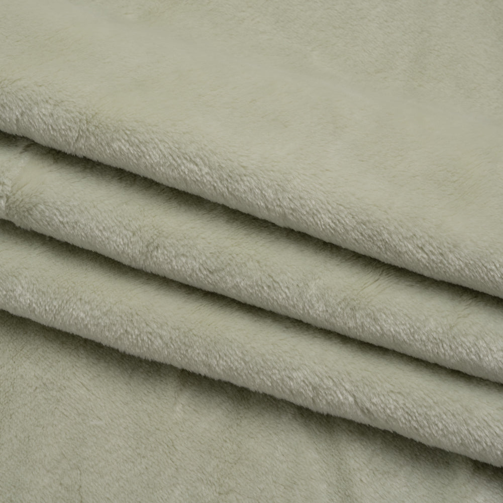 Double Faced Minky Fleece - Pale Sage - Avery Collection - Folded