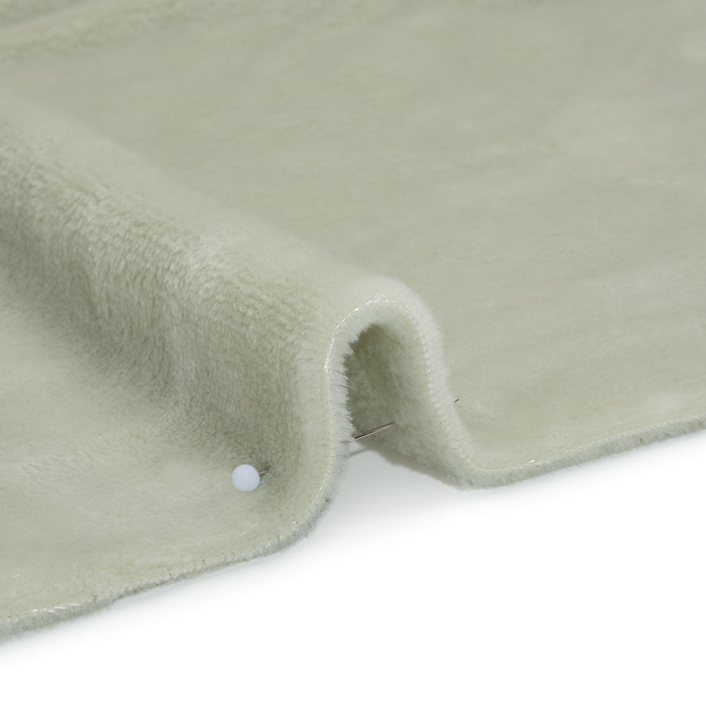 Double Faced Minky Fleece - Pale Sage - Avery Collection - Detail