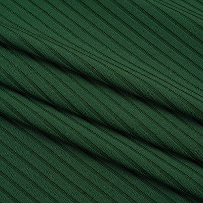 Stretch Nylon 8x4 Rib Knit - Forest Green - Designer Deadstock