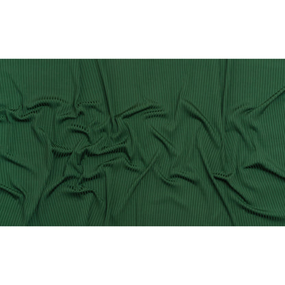 Stretch Nylon 8x4 Rib Knit - Forest Green - Designer Deadstock
