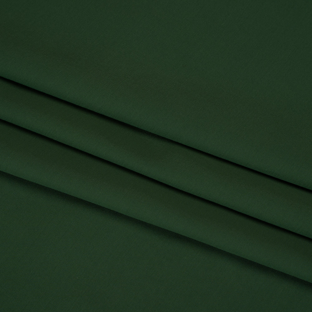 Stretch Nylon Jersey - Forest Green - Designer Deadstock - Folded