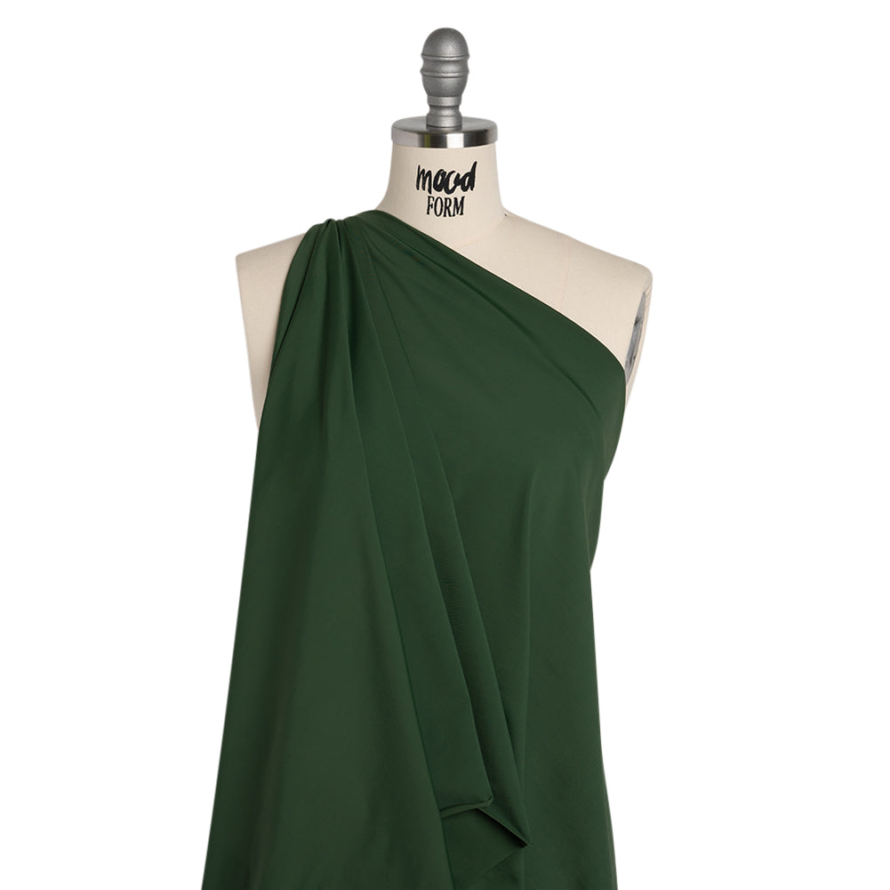 Stretch Nylon Jersey - Forest Green - Designer Deadstock - Drape