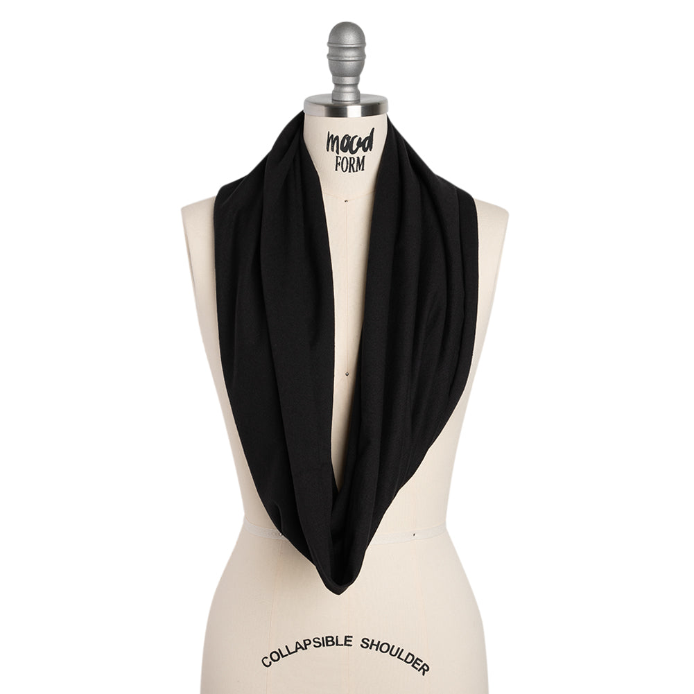 Tubular Cotton Jersey 22" - Black - Drape