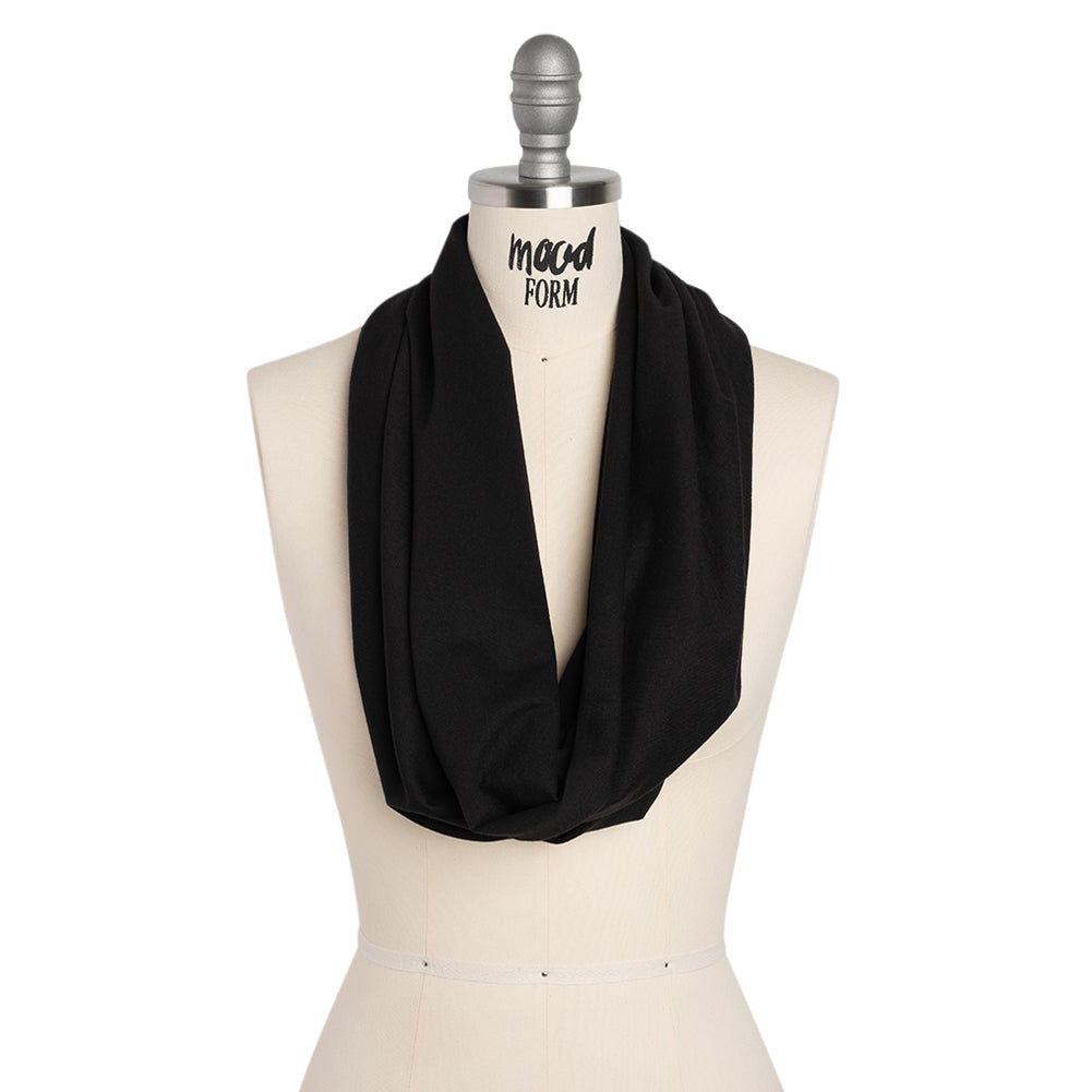 Tubular Cotton Jersey 20" - Black - Drape