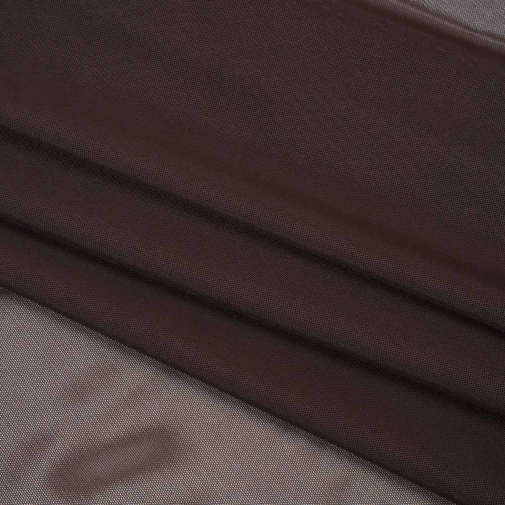 Nylon Stretch Mesh - Chocolate - Deadstock - Folded