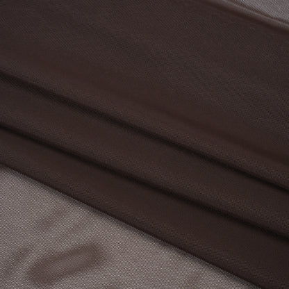 Nylon Stretch Mesh - Chocolate - Deadstock