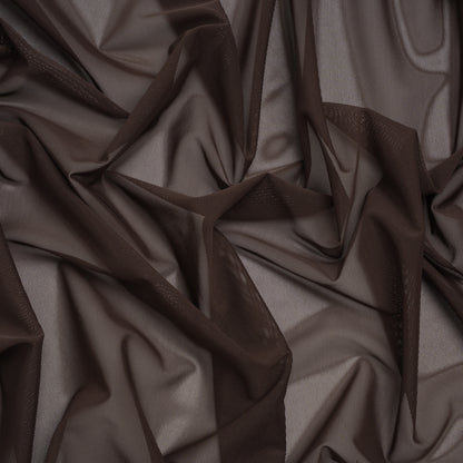 Nylon Stretch Mesh - Chocolate - Deadstock