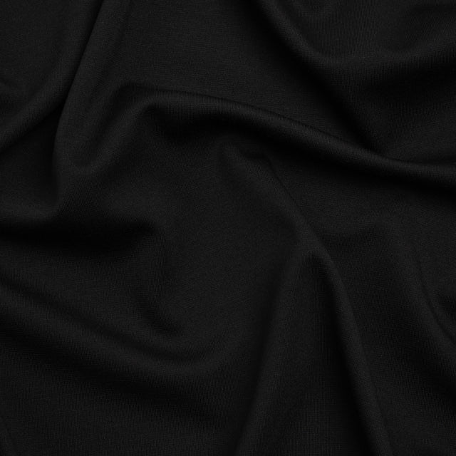 Polyester Ponte Knit - Black - Deadstock